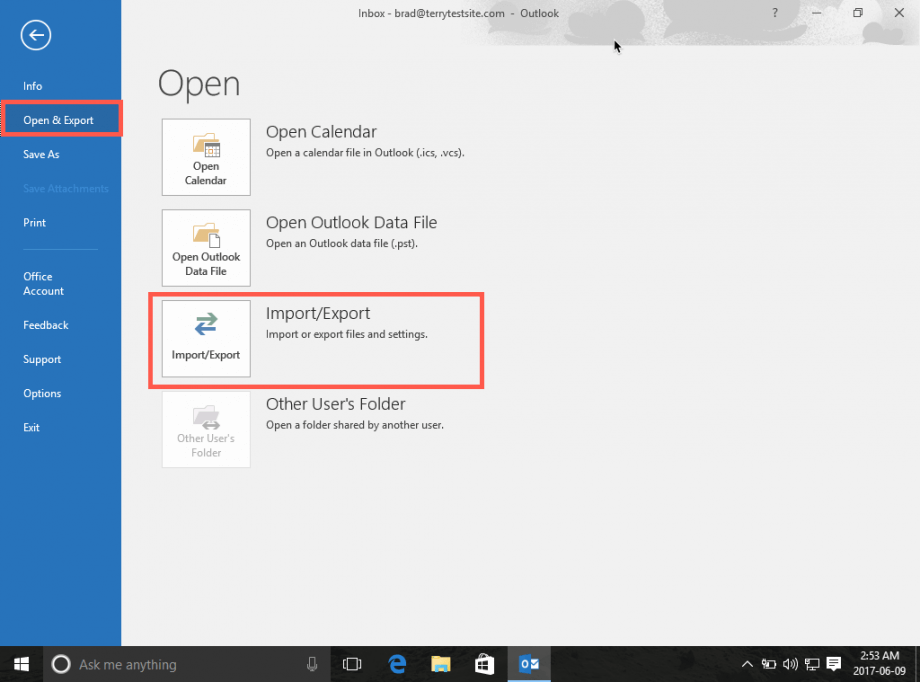 how to change outlook email account from imap to pop3