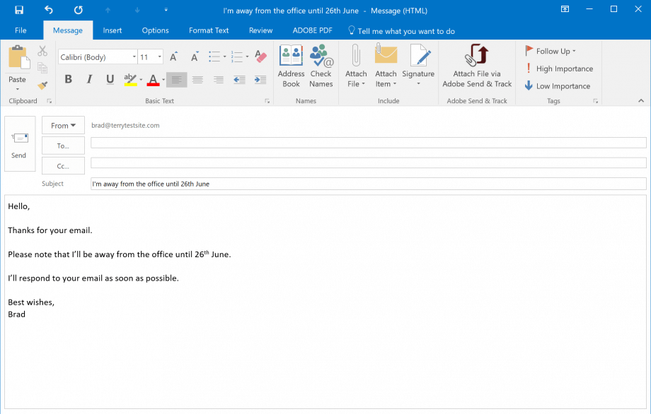 How to send automatic email replies in Outlook