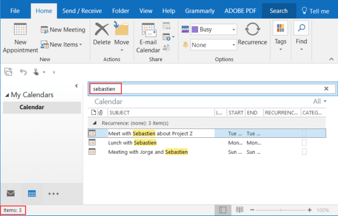 How To Search Calendar Items In Outlook 2016 HostPapa Knowledge Base