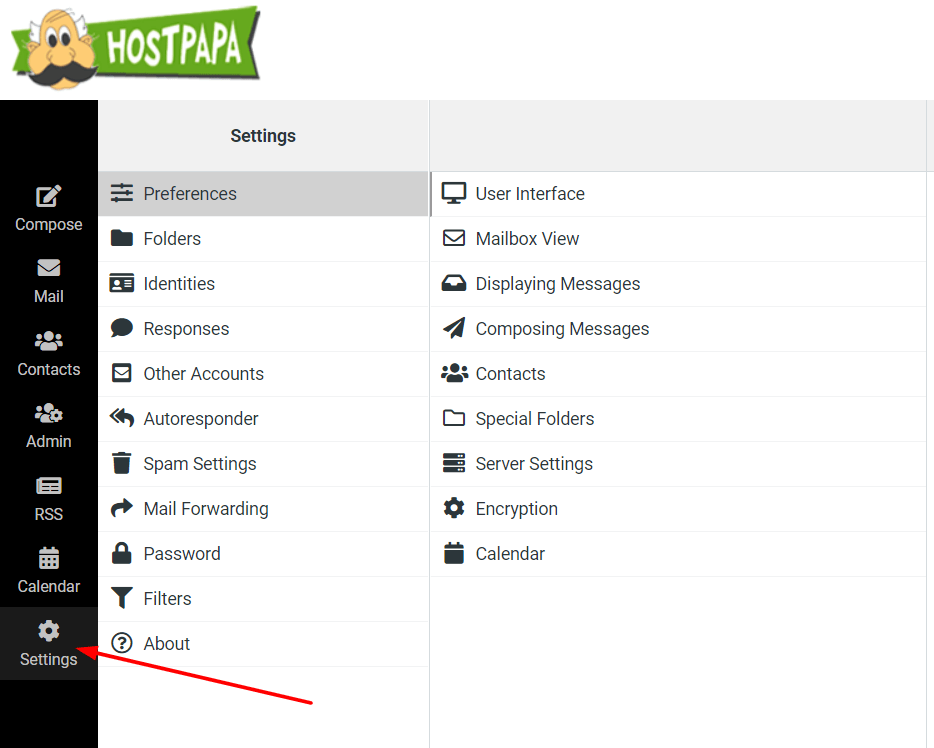 HostPapa Email Guide: Webmail settings